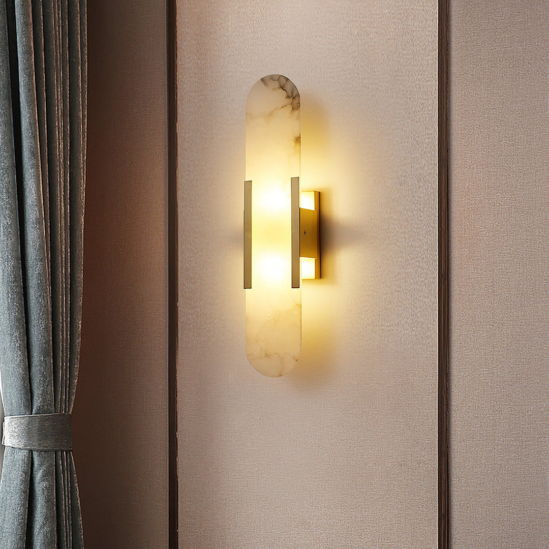 Avlång Alabaster Vägglampa