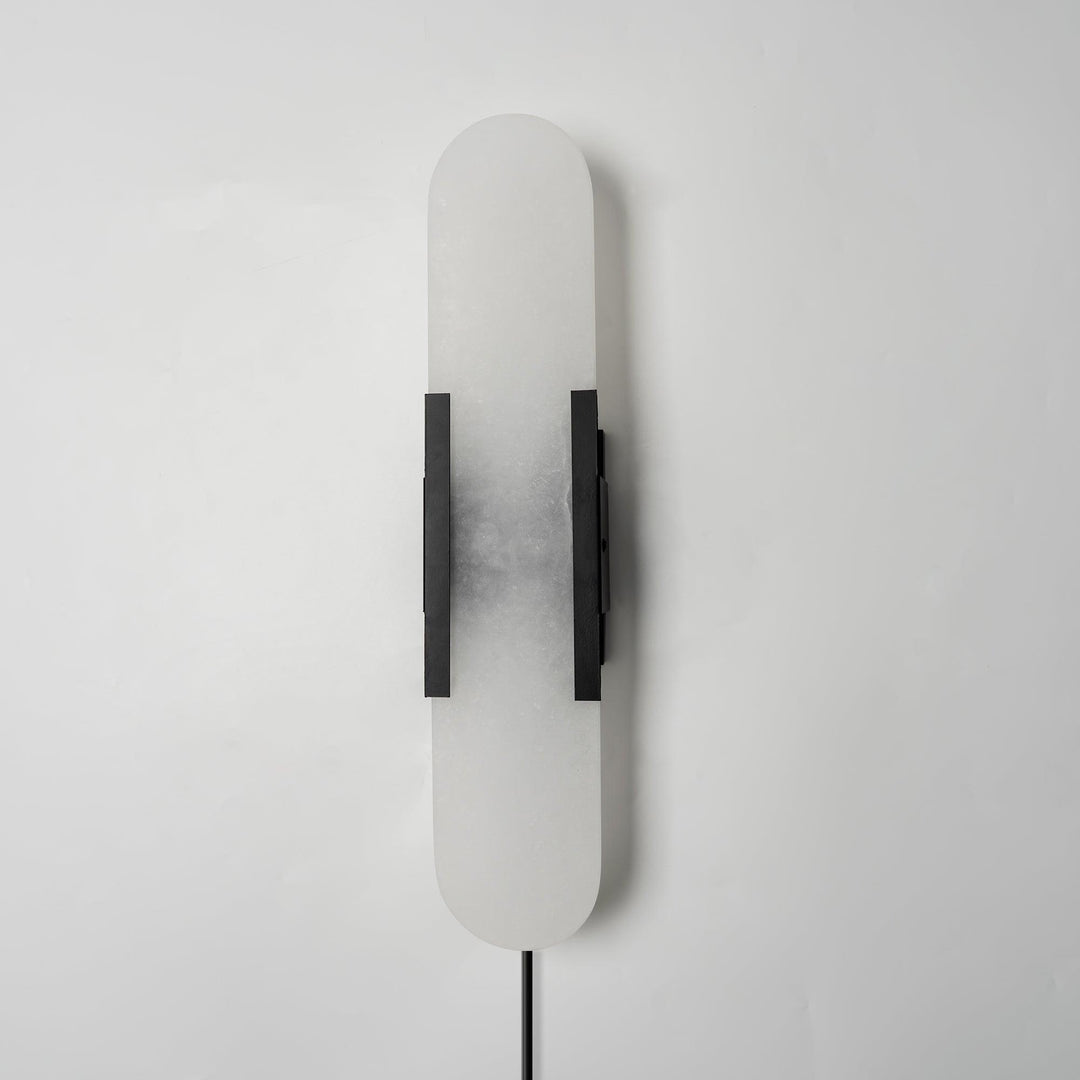 Avlång Alabaster Vägglampa med Stickkontakt