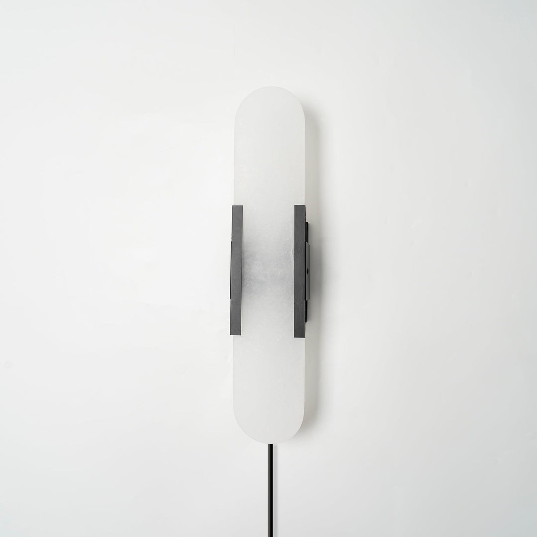 Avlång Alabaster Vägglampa med Stickkontakt