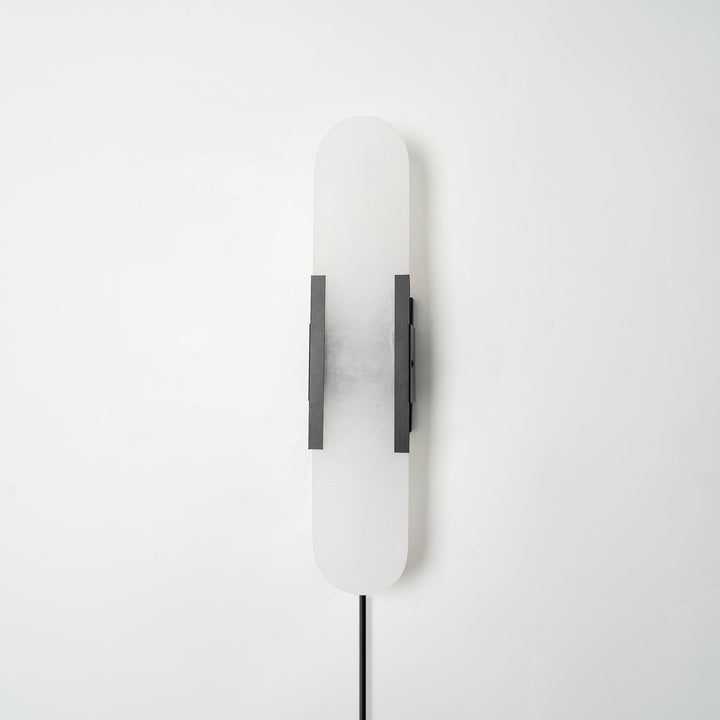 Avlång Alabaster Vägglampa med Stickkontakt