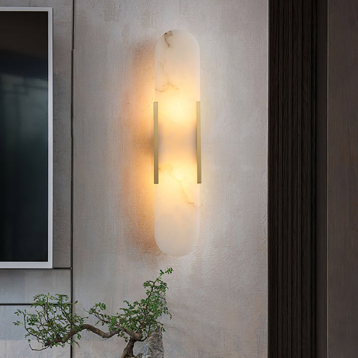 Avlång Alabaster Vägglampa