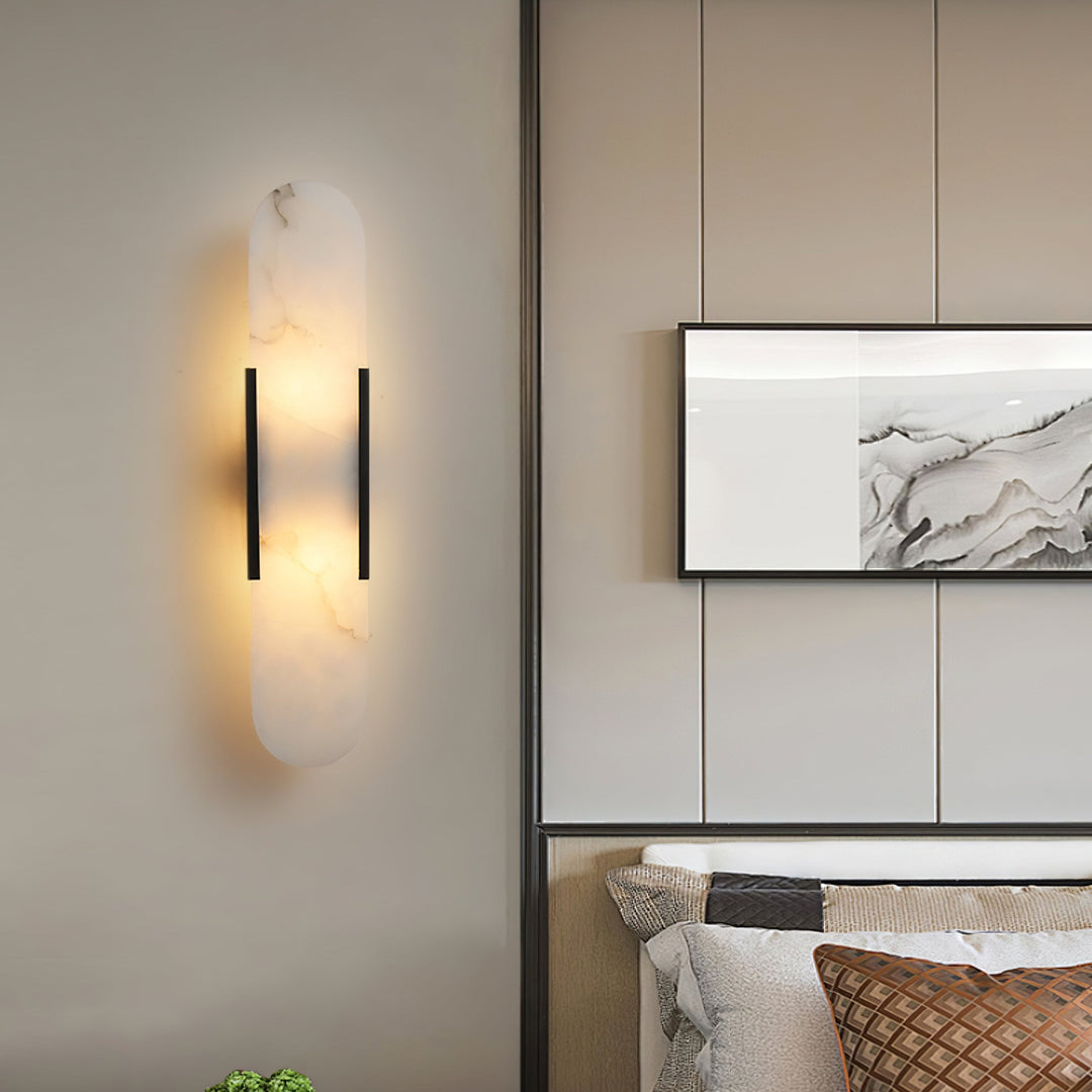 Avlång Alabaster Vägglampa