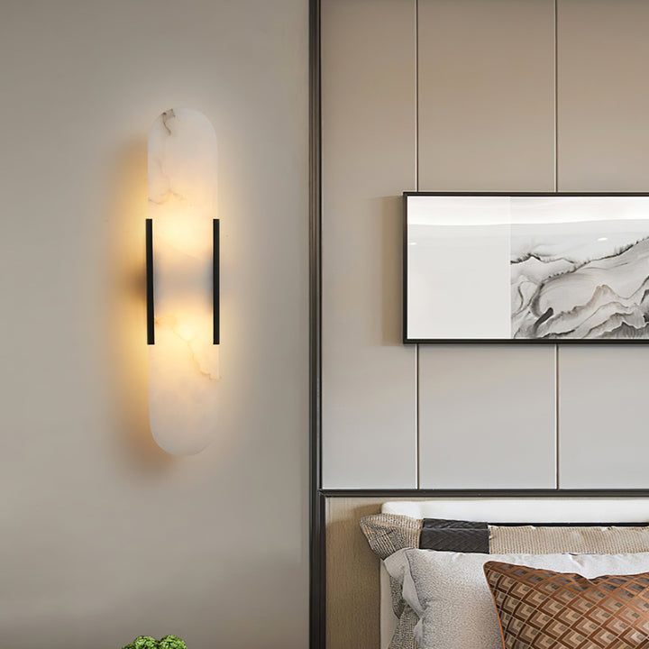 Avlång Alabaster Vägglampa