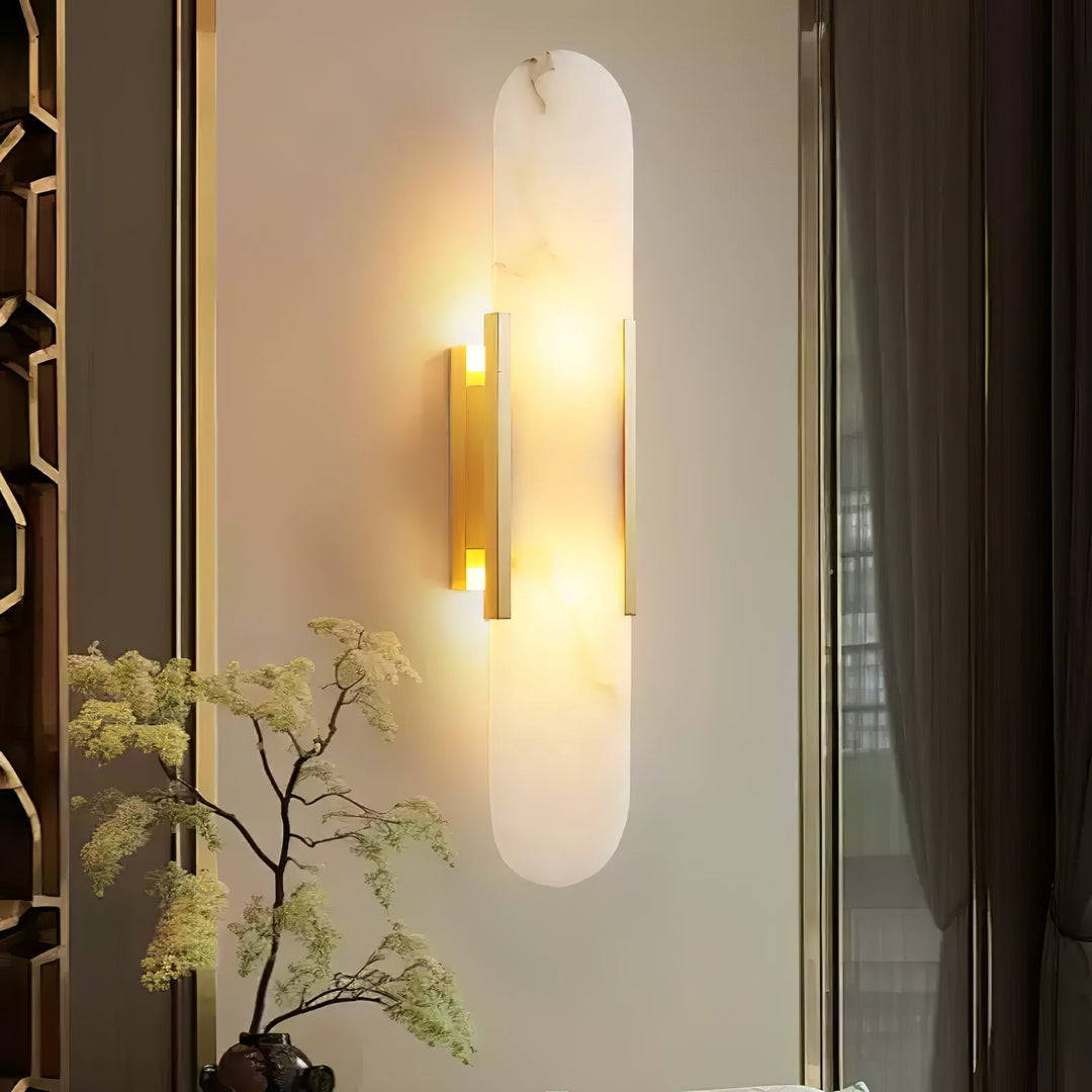 Avlång Alabaster Vägglampa