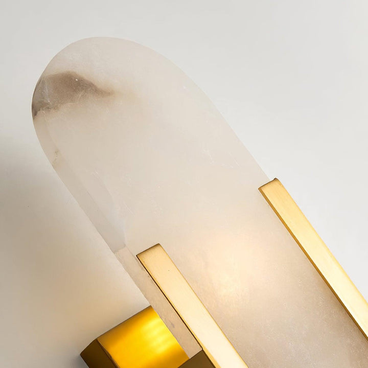 Avlång Alabaster Vägglampa med Stickkontakt
