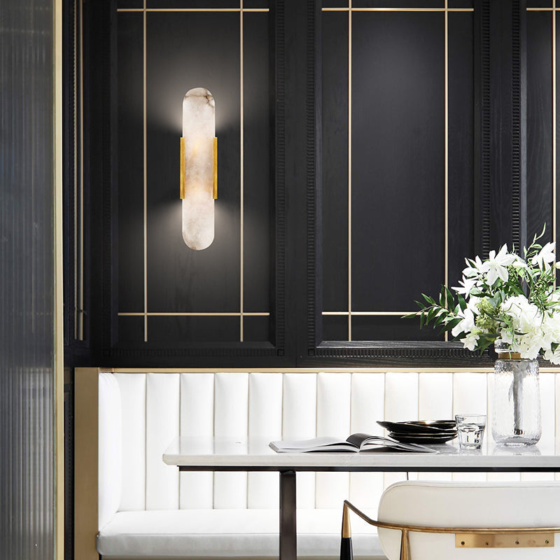 Avlång Alabaster Vägglampa