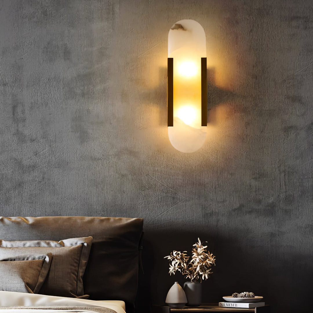 Avlång Alabaster Vägglampa