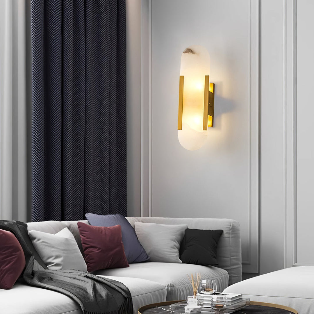 Avlång Alabaster Vägglampa