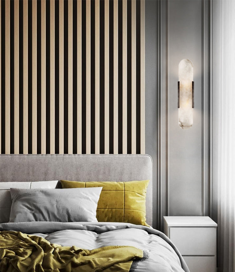 Avlång Alabaster Vägglampa