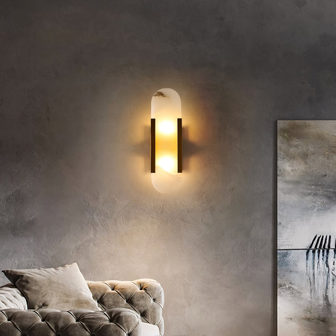 Avlång Alabaster Vägglampa