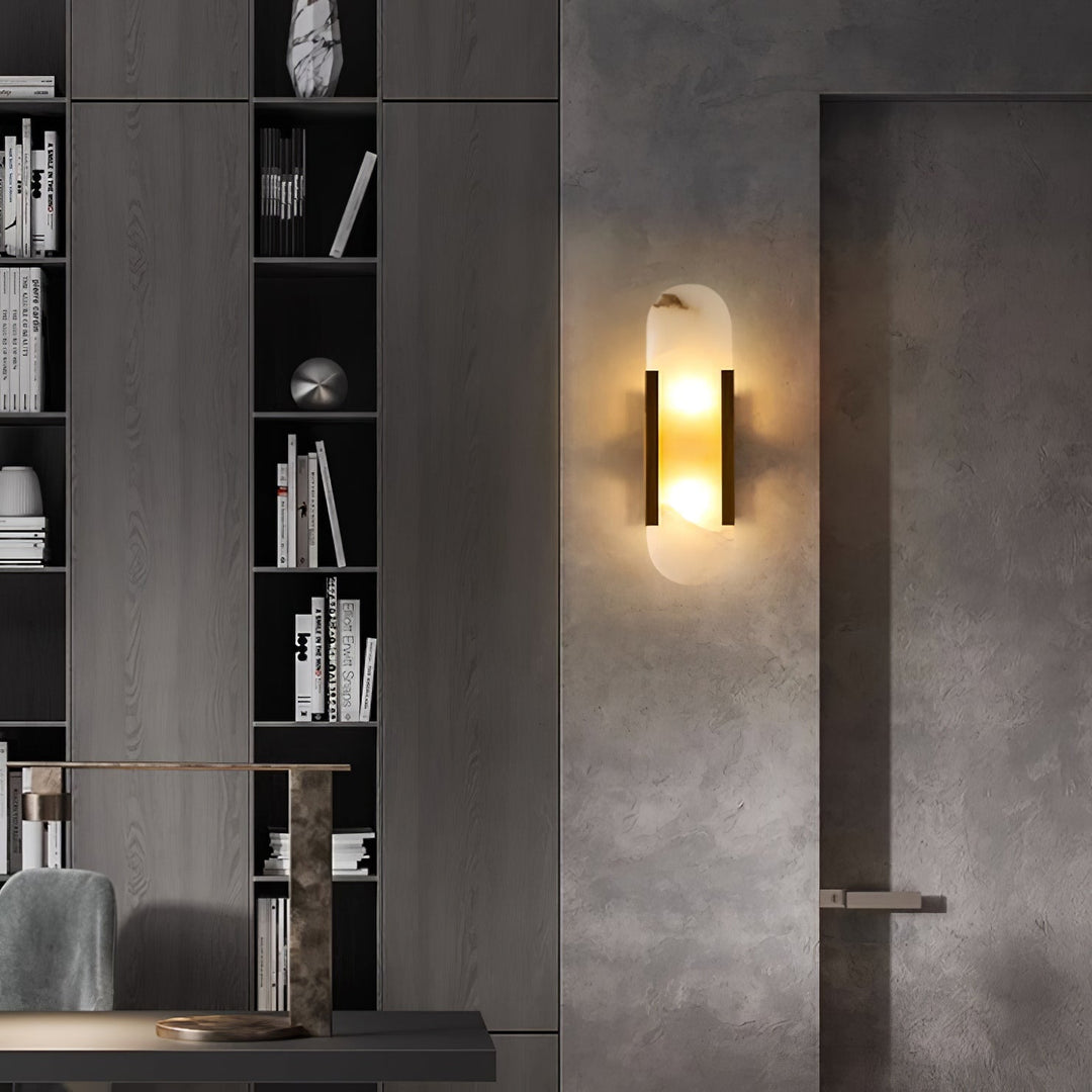 Avlång Alabaster Vägglampa