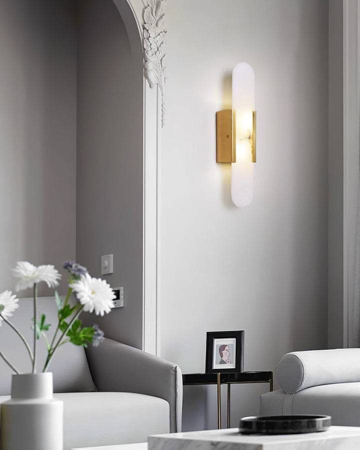 Avlång Alabaster Vägglampa