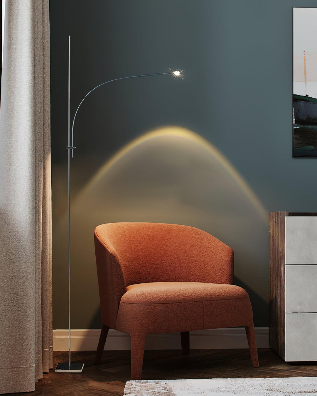 Metallkropp Elegant Golvlampa