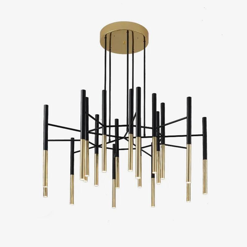 Metallrör Chandelier