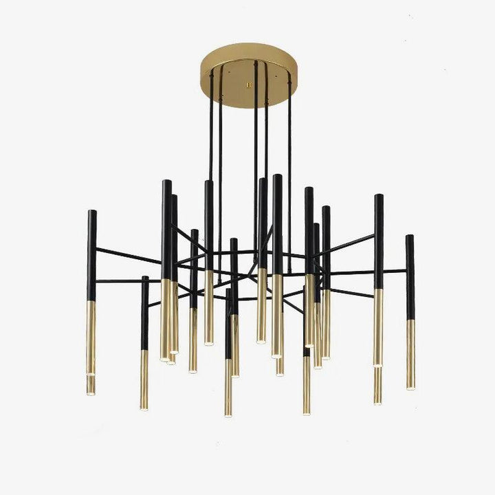 Metallrör Chandelier