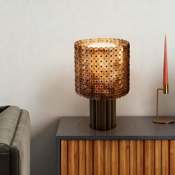 Mica Disc Lattice Bordslampa