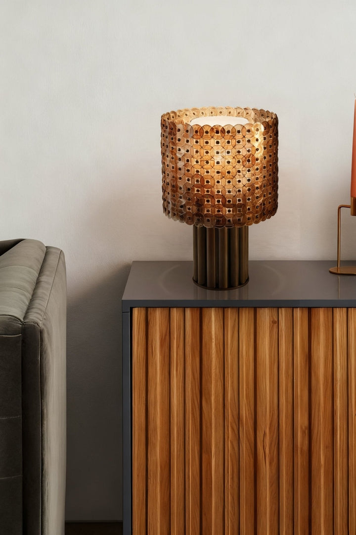 Mica Disc Lattice Bordslampa