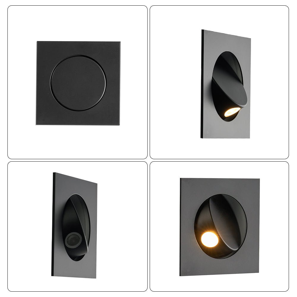 Minimalistisk Inbyggd Rotera Vägglampa