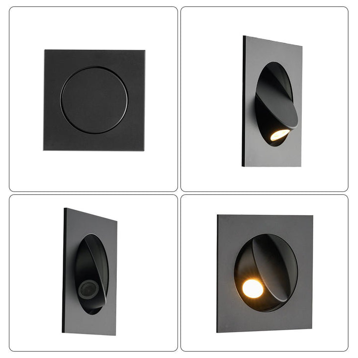 Minimalistisk Inbyggd Rotera Vägglampa