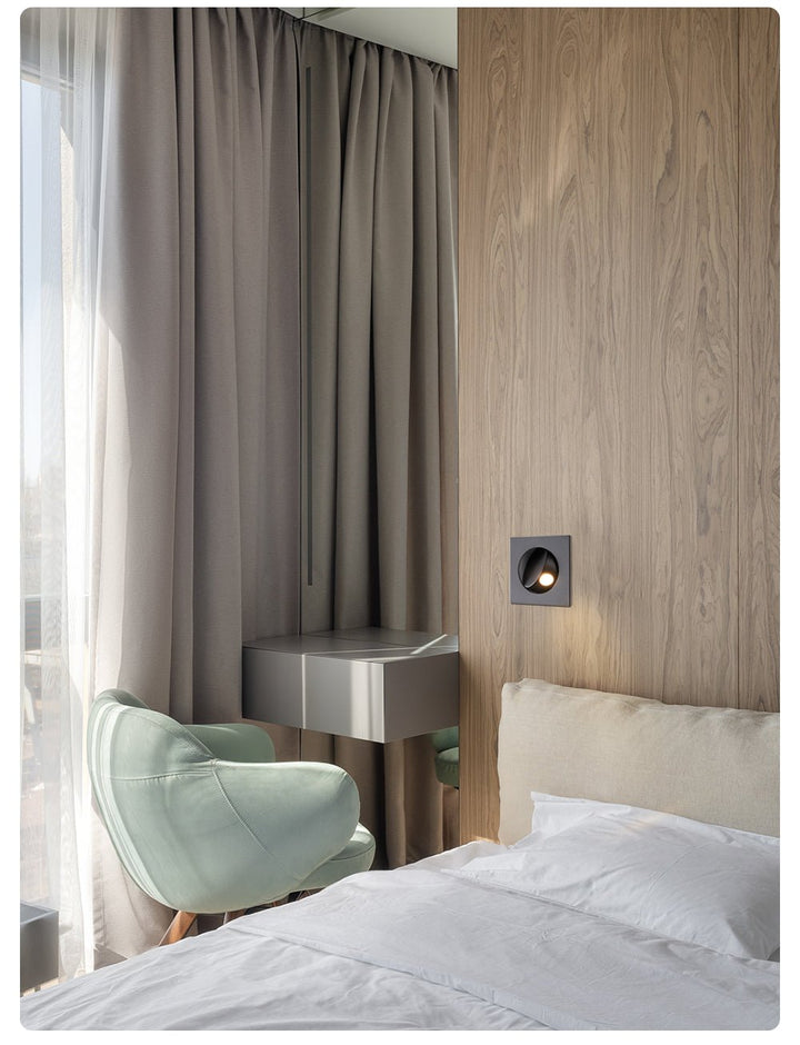 Minimalistisk Inbyggd Rotera Vägglampa
