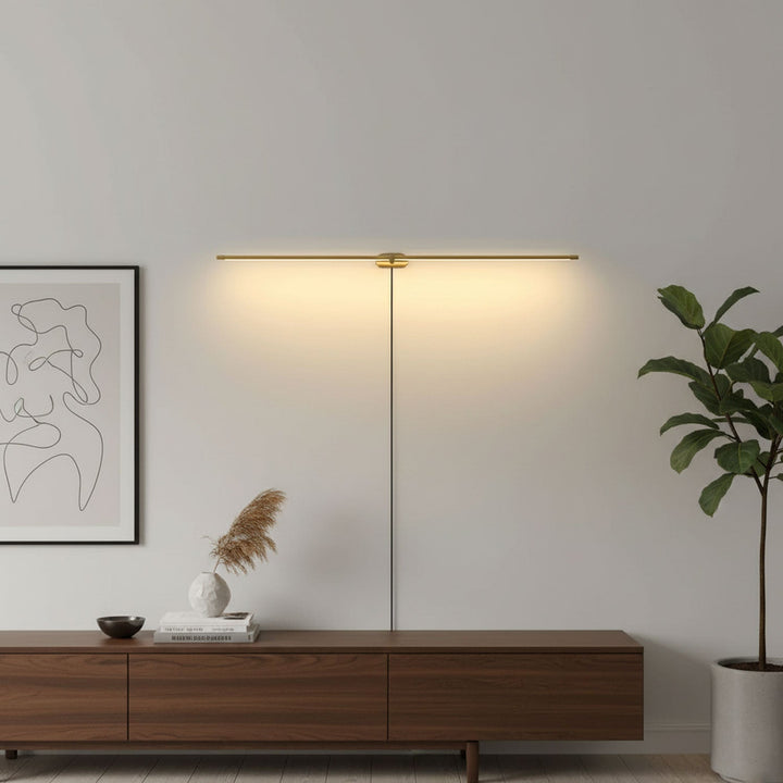 Minimalistisk Linjär Vägglampa med Stickkontakt