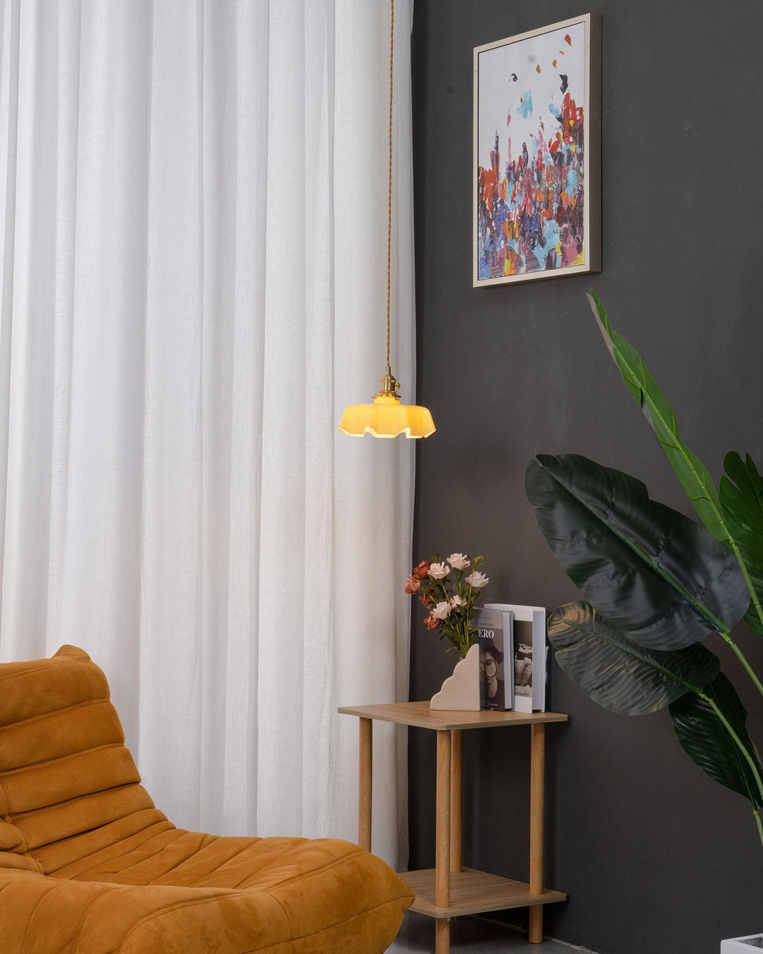 Fransk Blomma Pendellampa