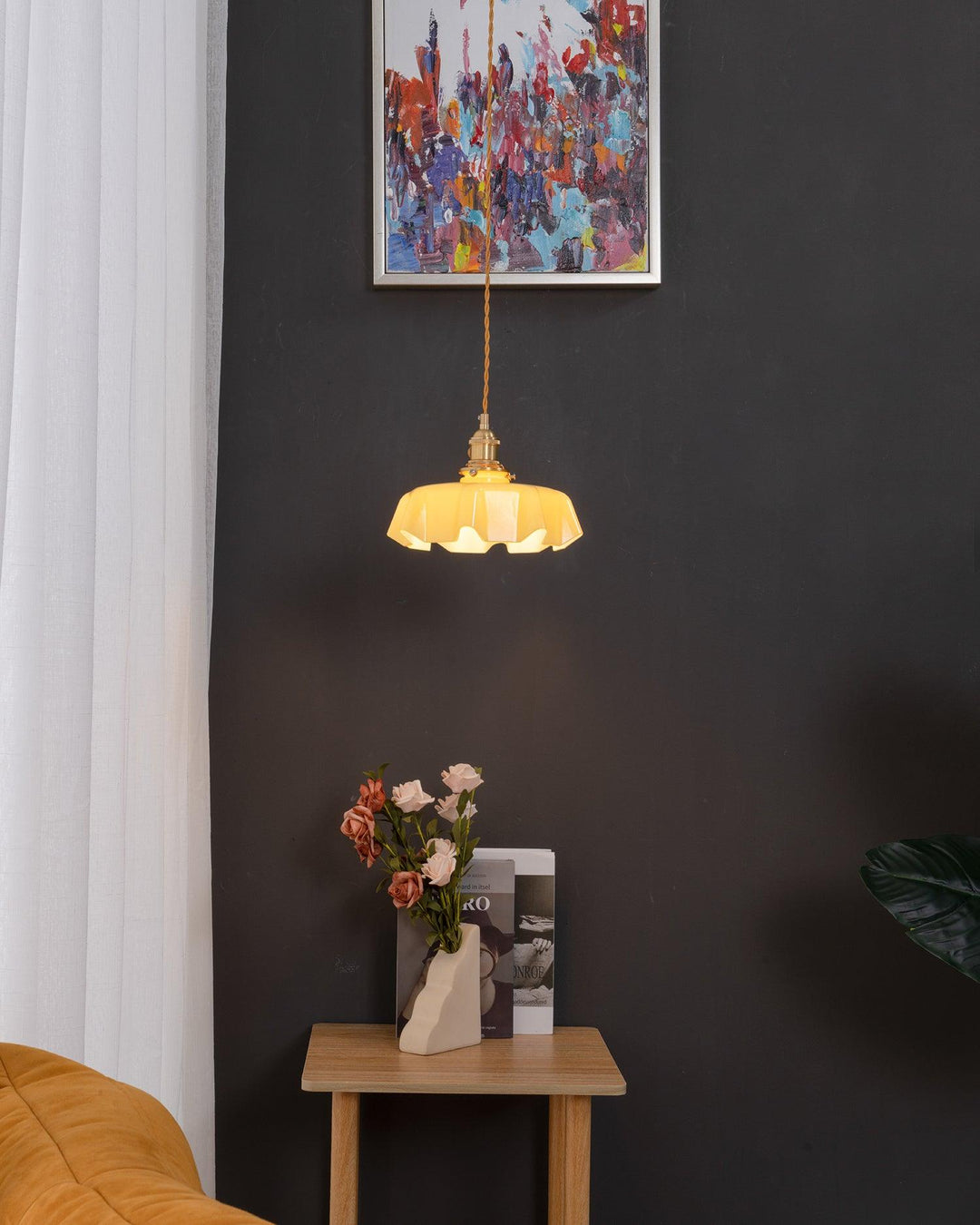 Fransk Blomma Pendellampa