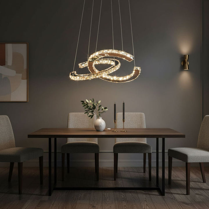 Modern Kristall Dubbel C Kandelaber