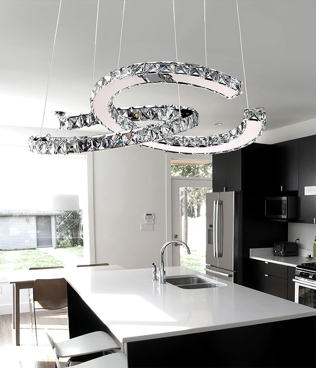 Modern Kristall Dubbel C Kandelaber