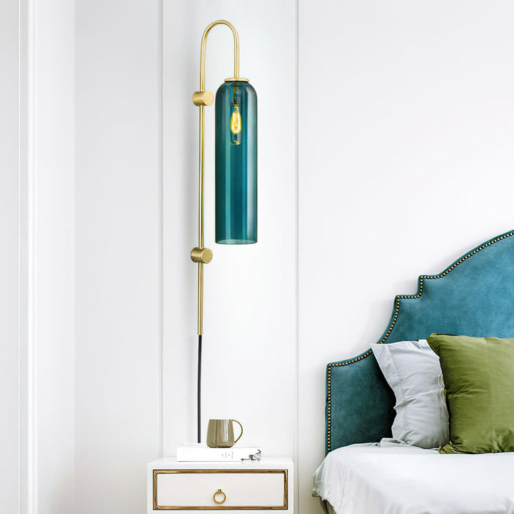 Modern Glas Vägglampa med Stickkontakt