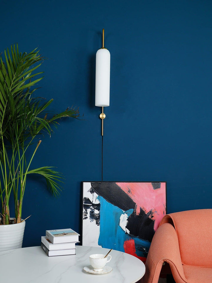 Modern Glas Vägglampa med Stickkontakt