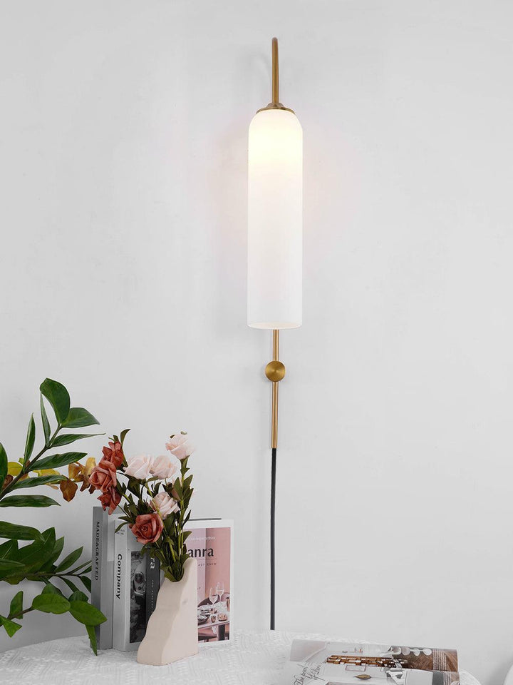 Modern Glas Vägglampa med Stickkontakt