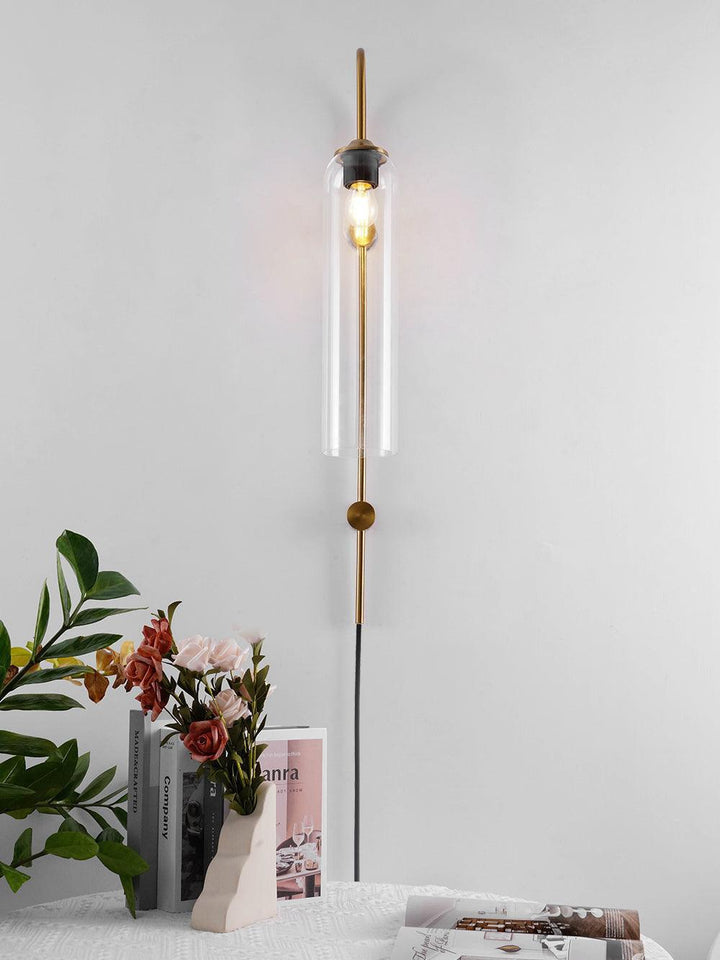 Modern Glas Vägglampa med Stickkontakt