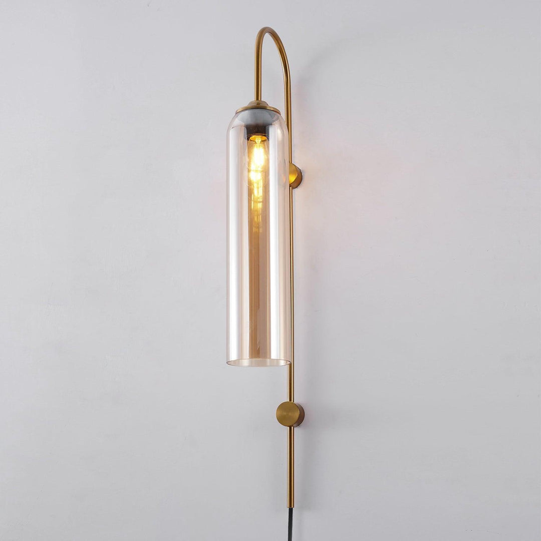 Modern Glas Vägglampa med Stickkontakt