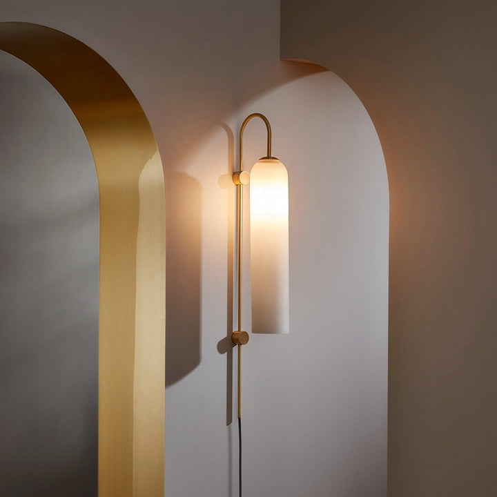 Modern Glas Vägglampa med Stickkontakt