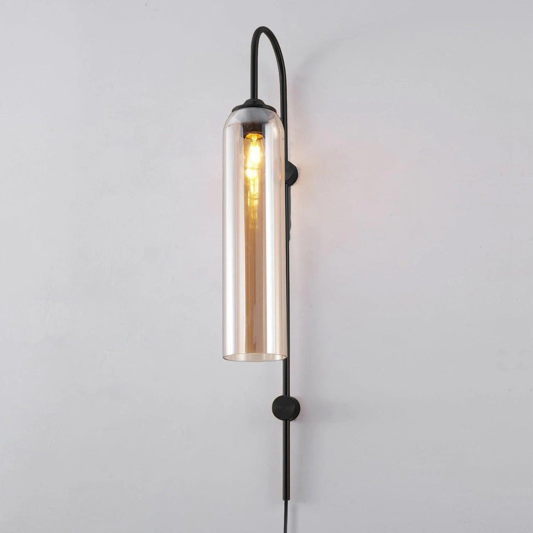 Modern Glas Vägglampa med Stickkontakt