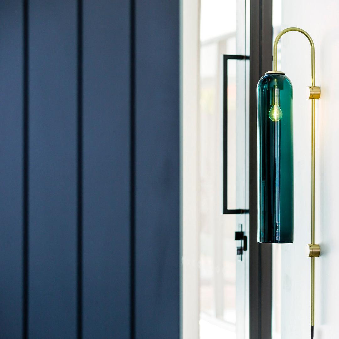 Modern Glas Vägglampa med Stickkontakt