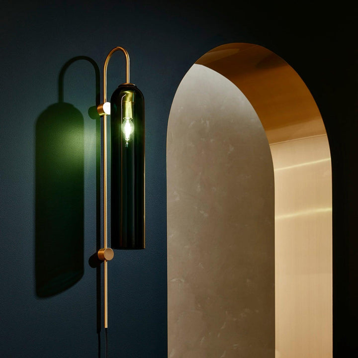 Modern Glas Vägglampa med Stickkontakt