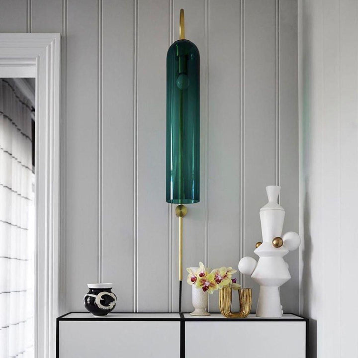 Modern Glas Vägglampa med Stickkontakt