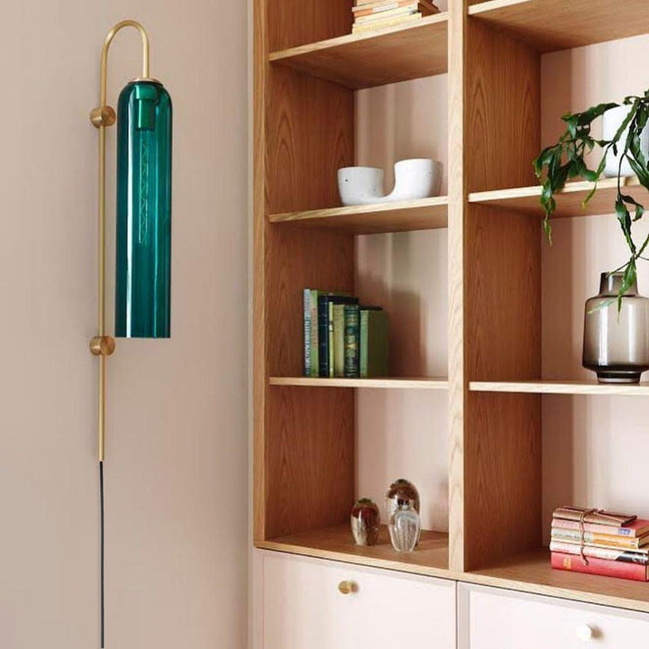 Modern Glas Vägglampa med Stickkontakt
