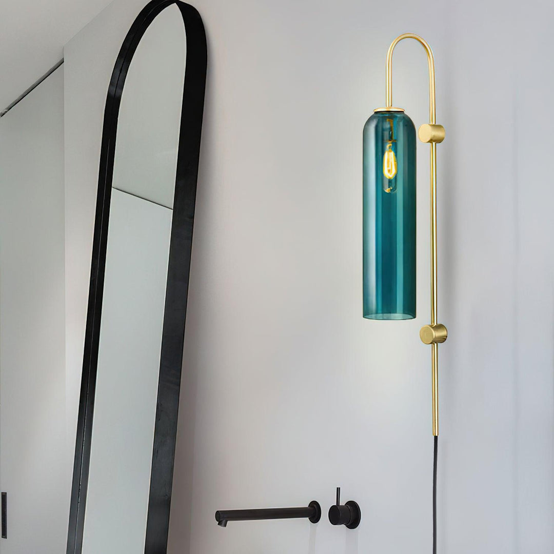 Modern Glas Vägglampa med Stickkontakt