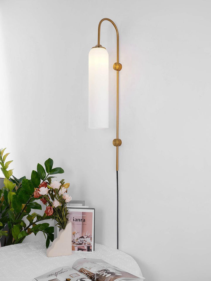 Modern Glas Vägglampa med Stickkontakt