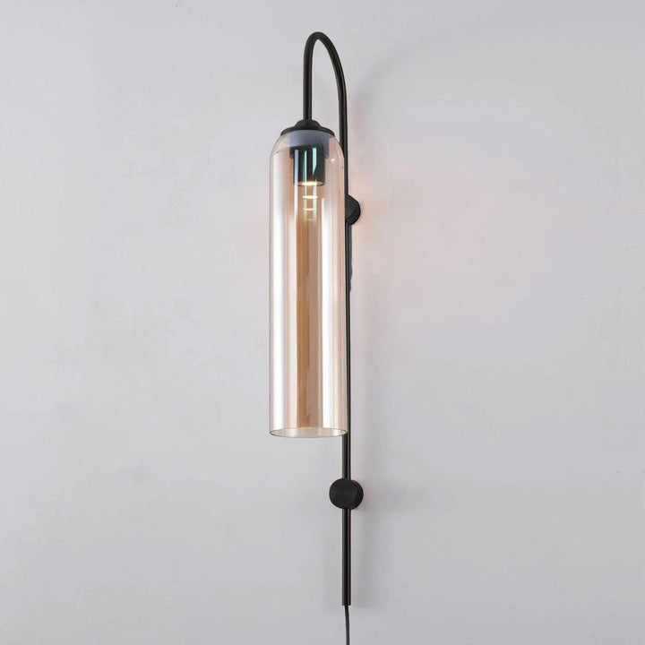 Modern Glas Vägglampa med Stickkontakt