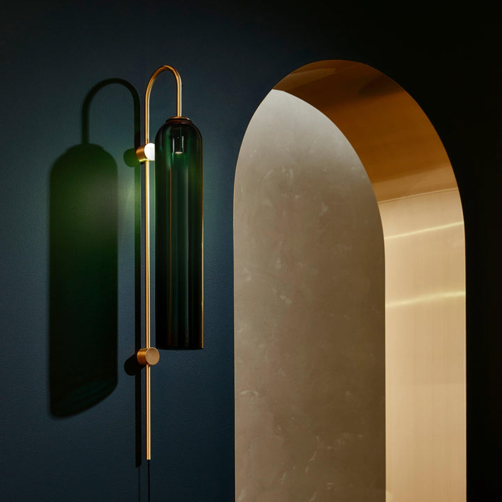 Modern Glas Vägglampa med Stickkontakt