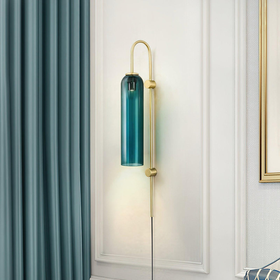 Modern Glas Vägglampa med Stickkontakt