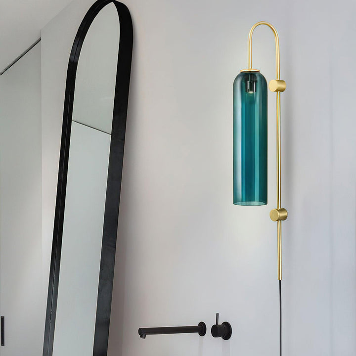 Modern Glas Vägglampa med Stickkontakt