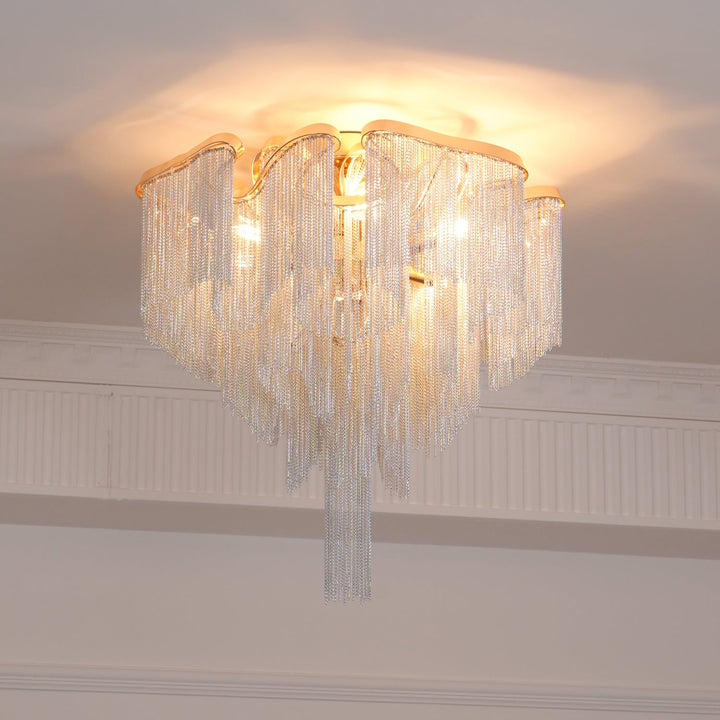 Modern Fringed Taklampa