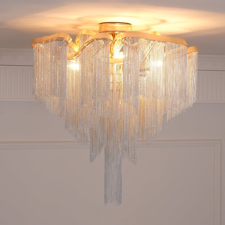 Modern Fringed Taklampa