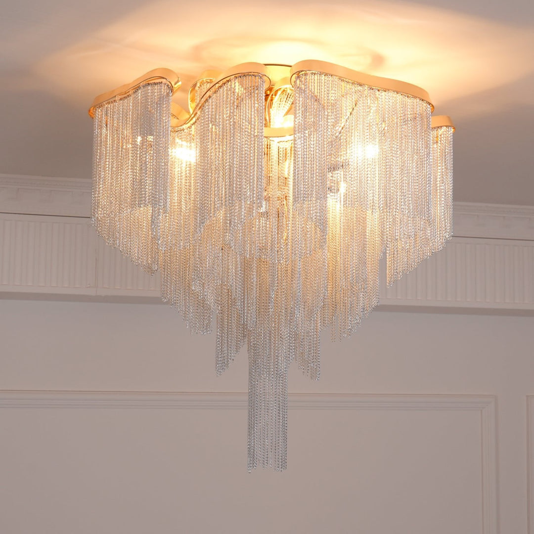 Modern Fringed Taklampa