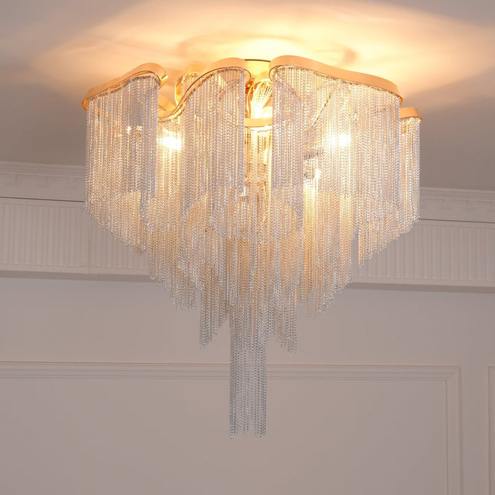 Modern Fringed Taklampa